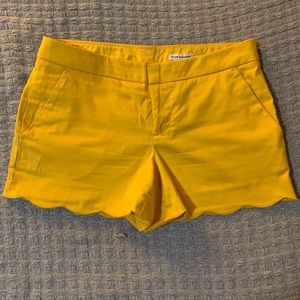 Club Monaco yellow scallop shorts